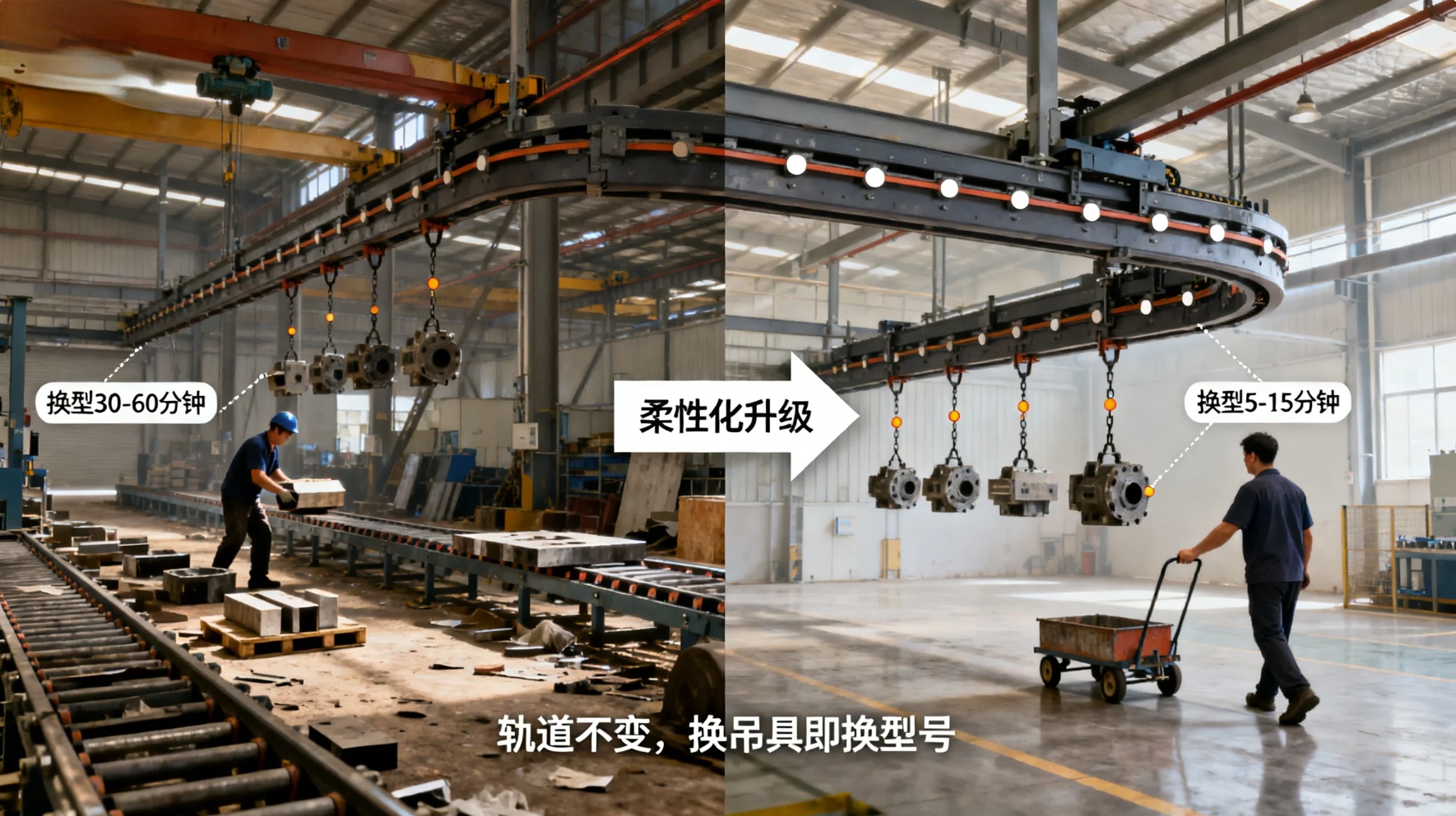 KBK柔性轨道对比