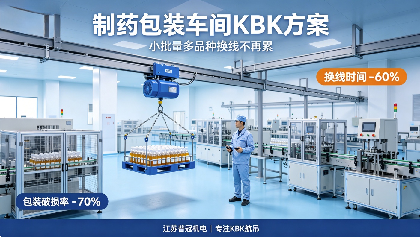 制药包装车间KBK空中搬运系统