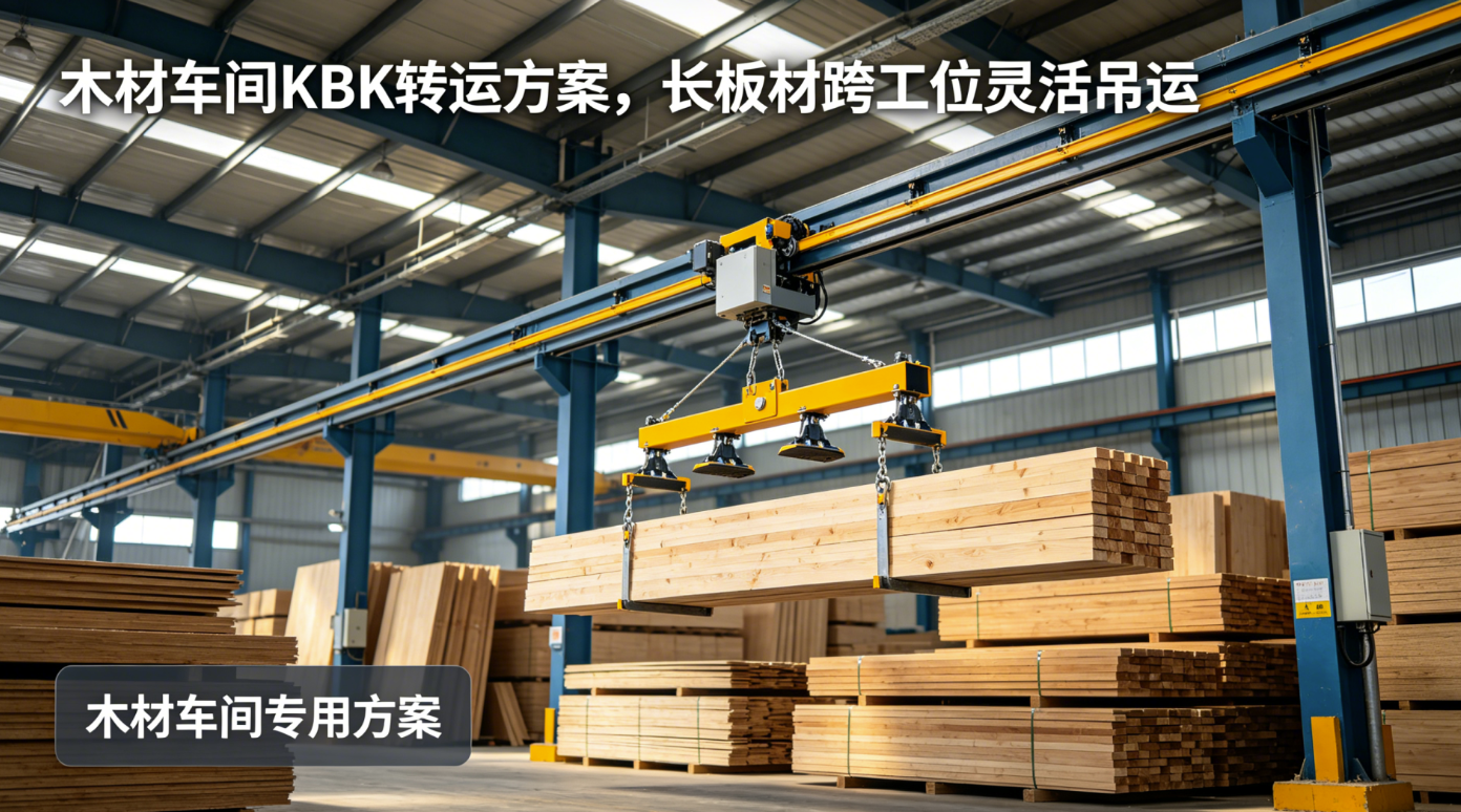 木材加工车间板材堆垛转运，KBK起重机怎么选型布局？