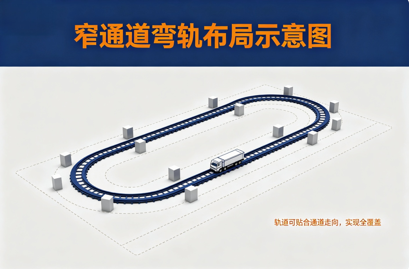 窄通道弯曲轨道绕过障碍物布局示意图.jpeg