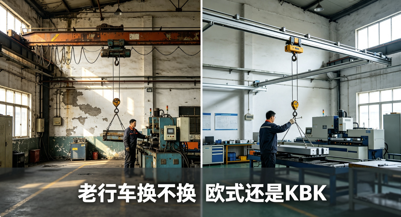 车间里用了10年的老行车该不该换？欧式升级还是KBK改造性价比高？