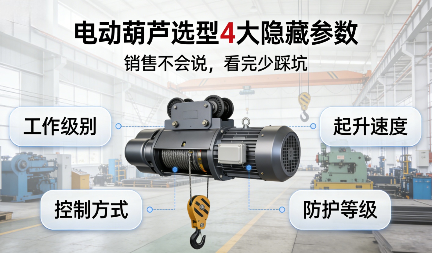 电动葫芦选型别踩坑！4 个隐藏参数直接决定设备寿命与安全